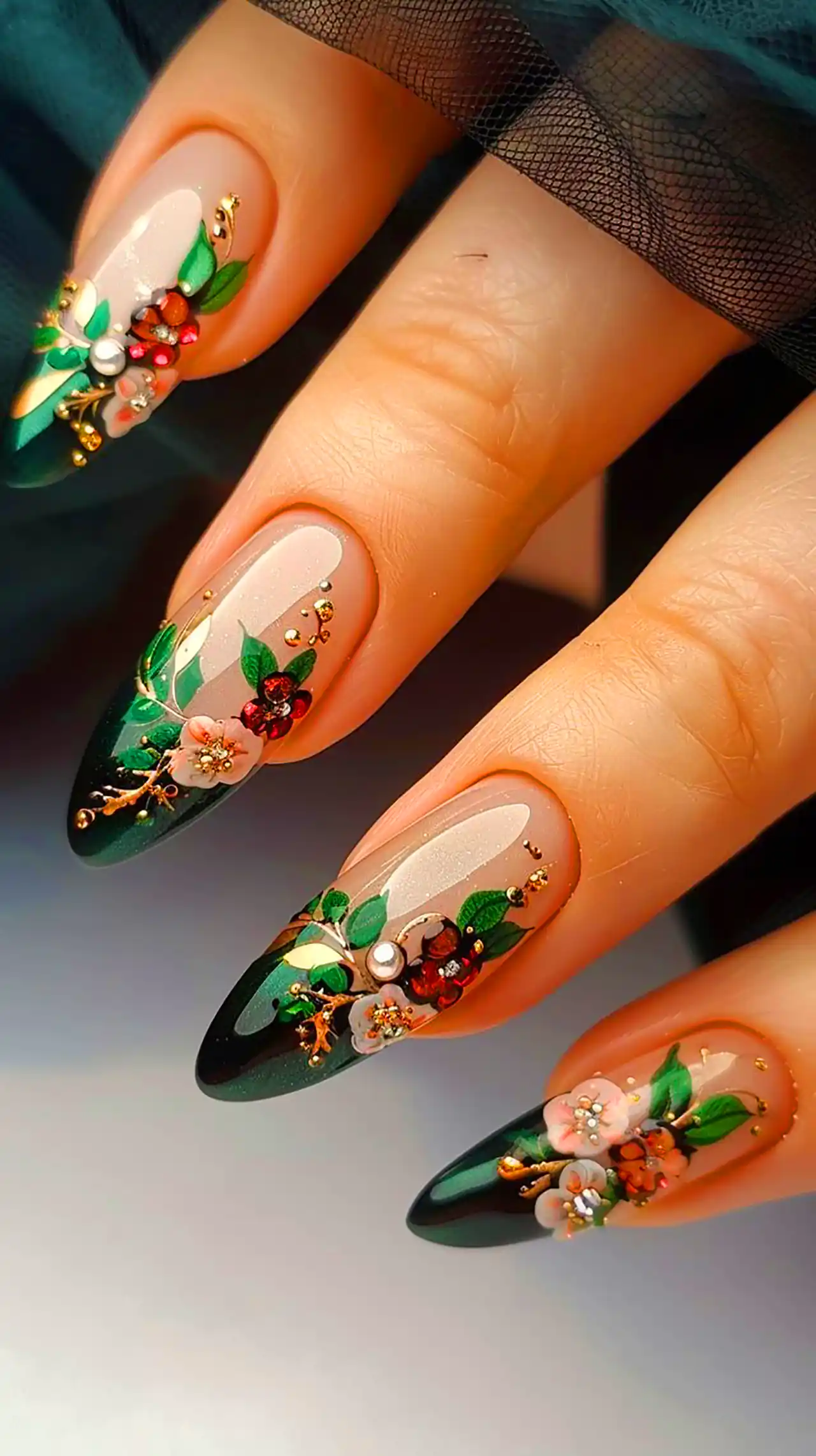 طرح ناخن کریسمسی شیک