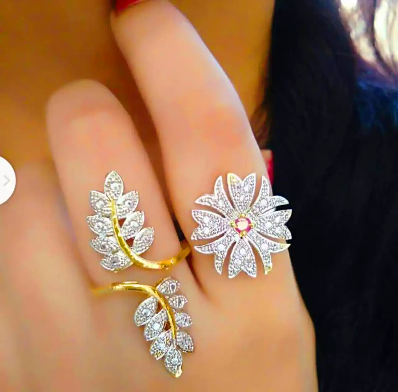 انگشتر مجلسی جواهرنشان زنانه
