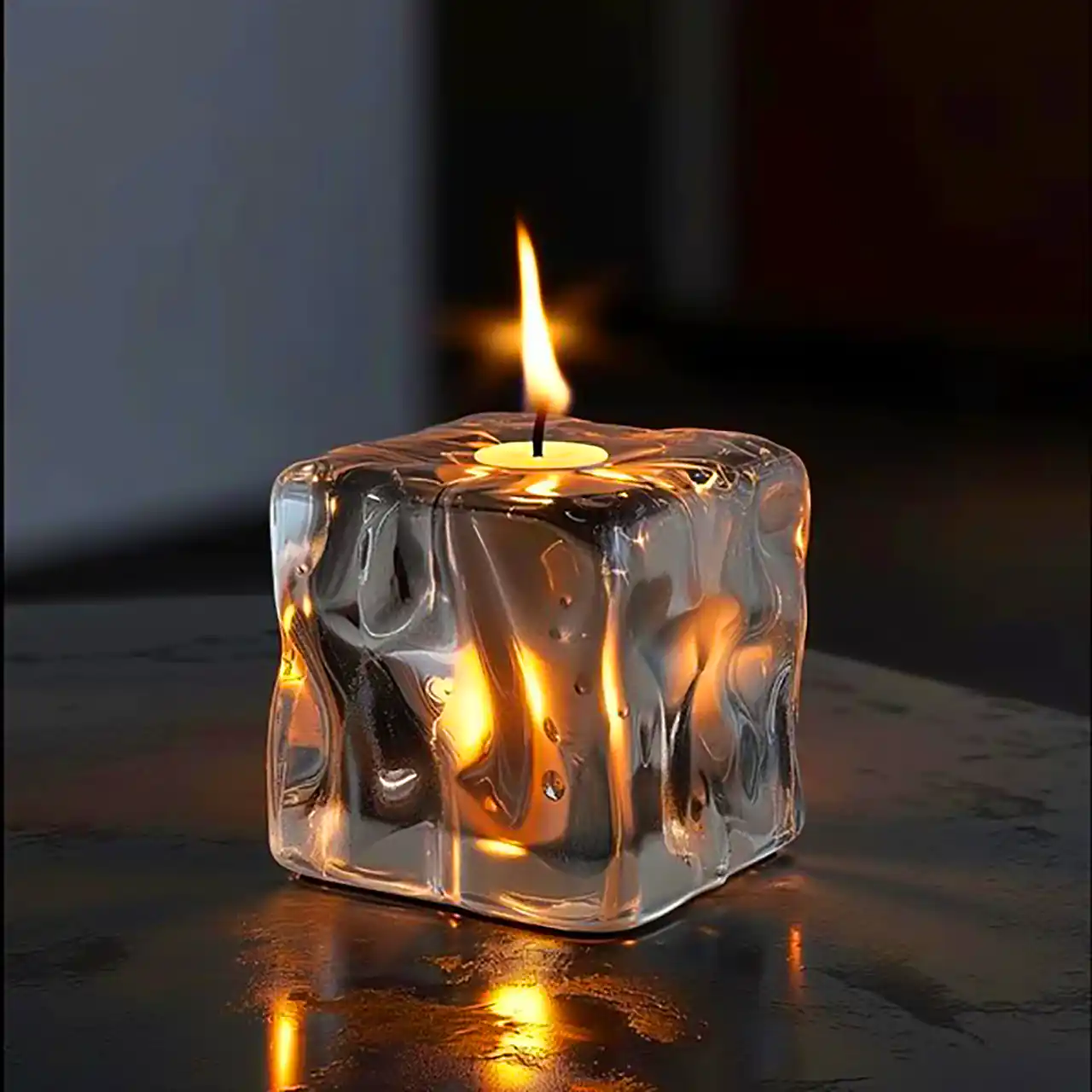 شمع شیشه ای مدرن 