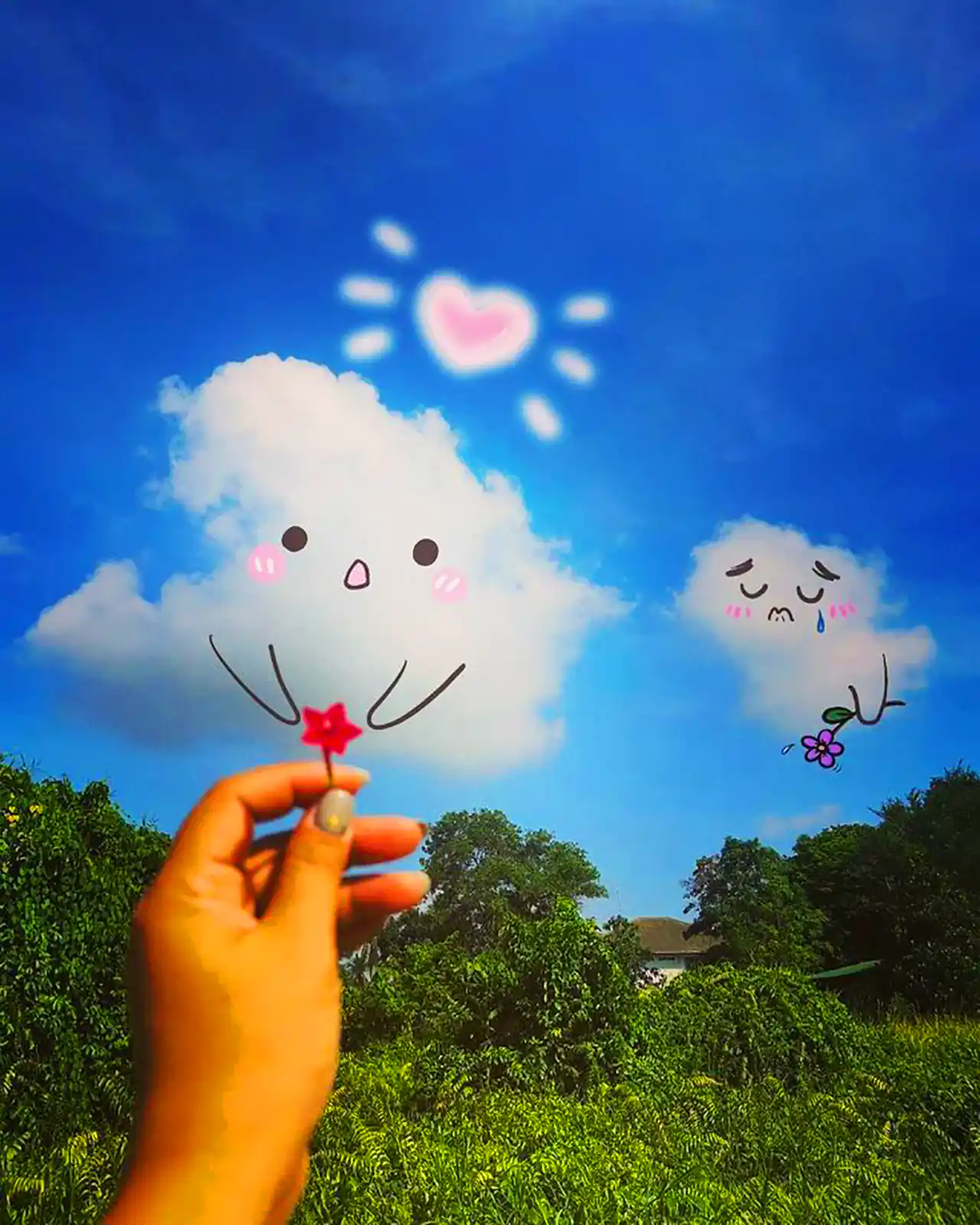 تصویرسازی مینیمال با ابرها