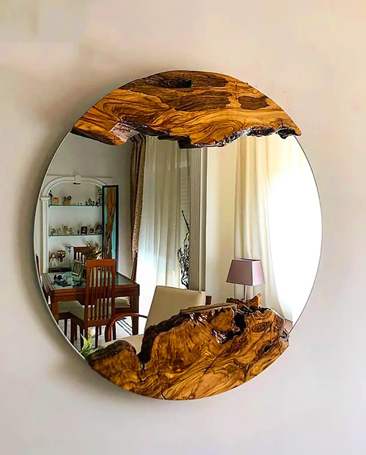 آینه دکوری چوبی
