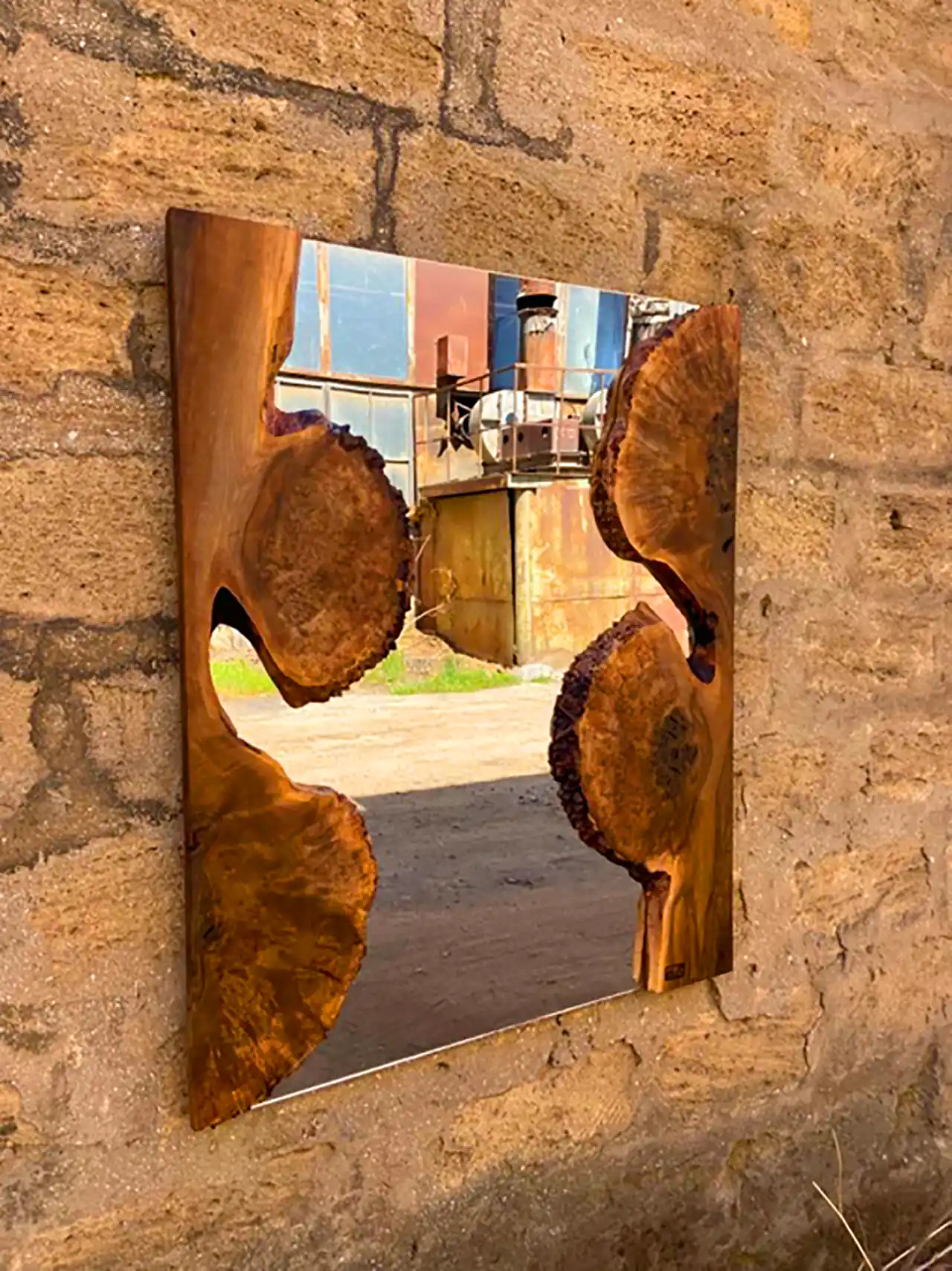 آینه دکوری چوبی