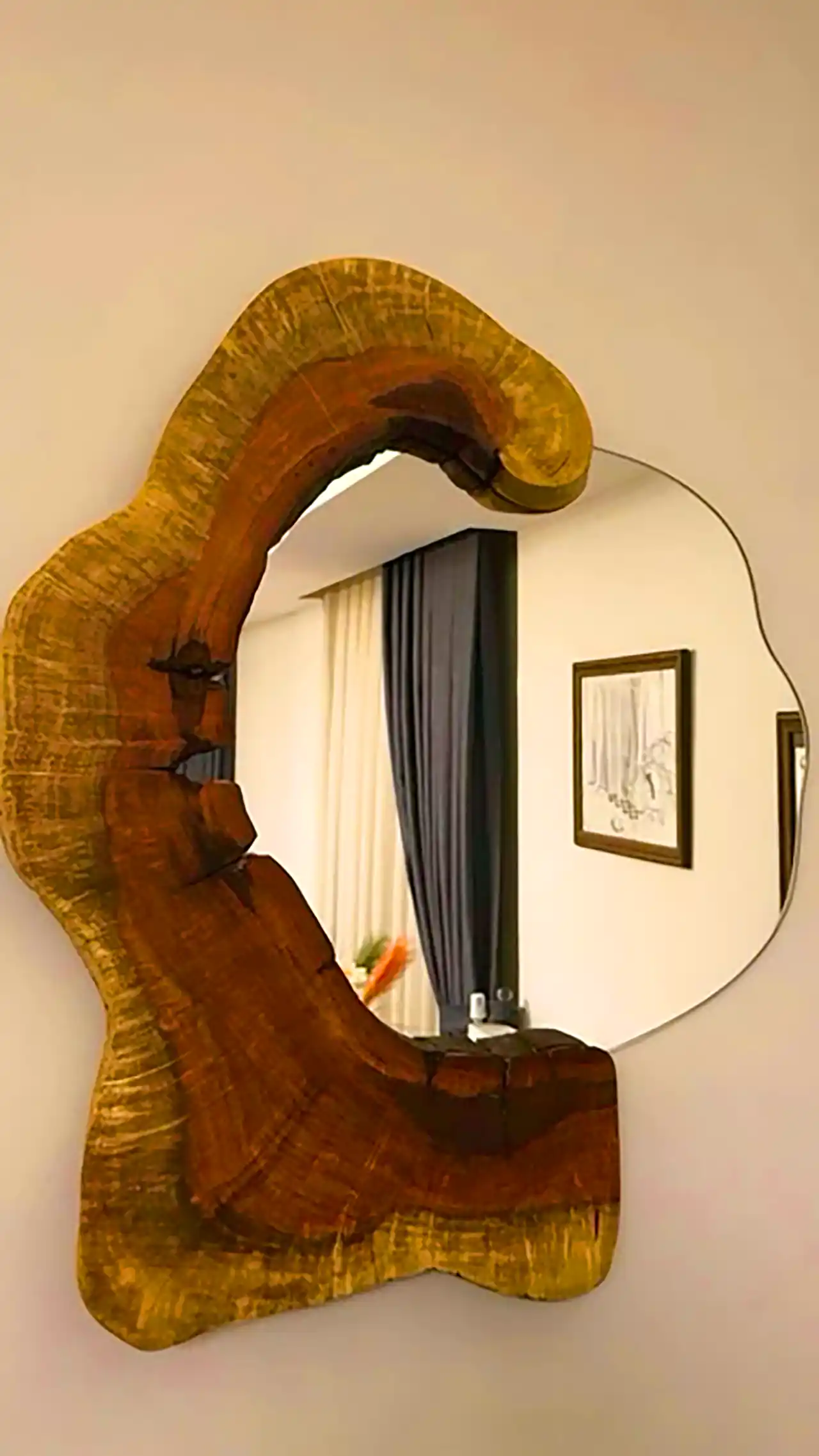 آینه دکوری چوبی