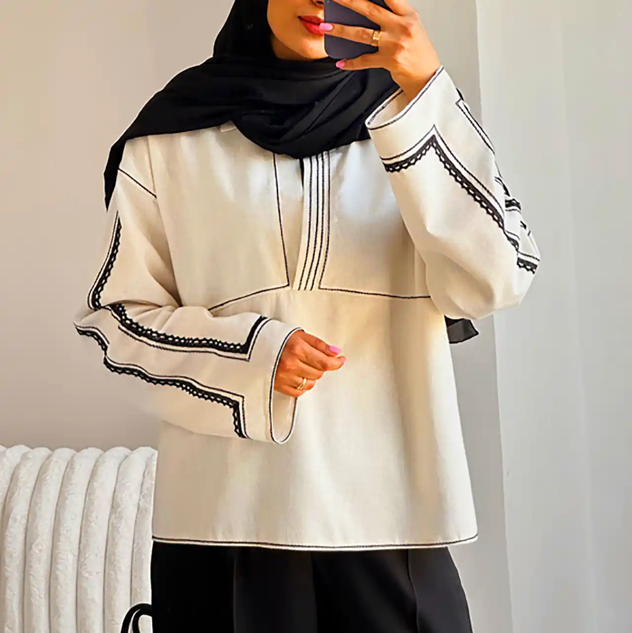 مانتو مزونی طرح کلاسیک زنانه 
