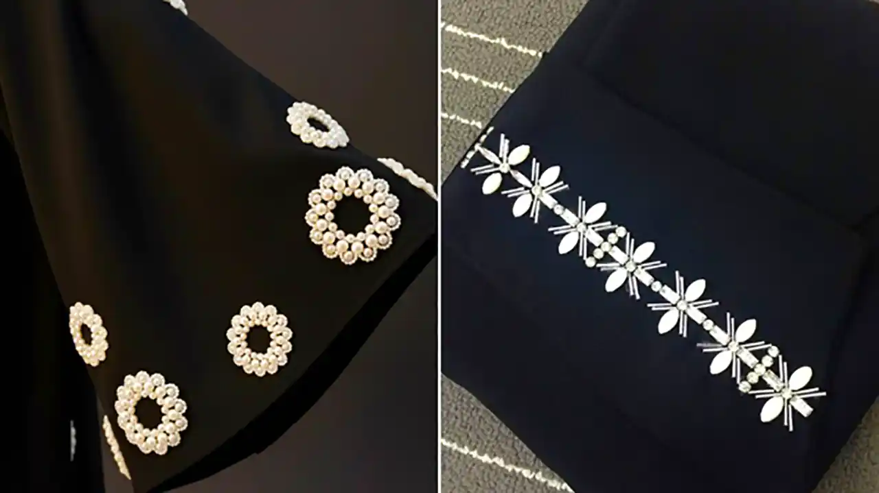 مدل ساده حاشیه دوزی روی لباس