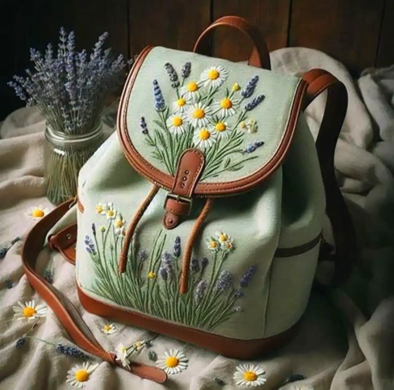 کوله پشتی گلدوزی شیک 