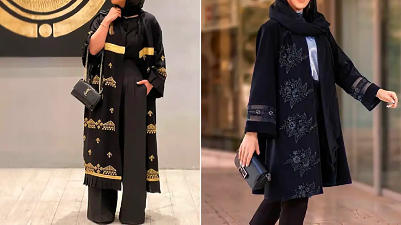 مانتو مشکی شیک و ساده