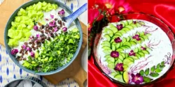 سرو آبدوغ خیار مجلسی و حرفه ای؛ ترکیب های جذاب برای ظاهر حرفه ای میز + ۱۵ ایده